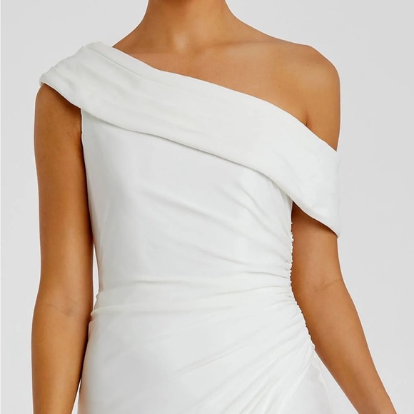 **Lowered Price**  Mac Dougall Foldover Off-the-Shoulder Slit Gown - Picture 4 of 6